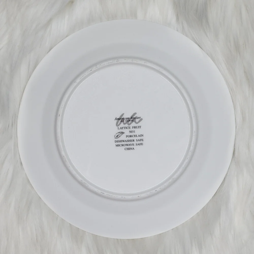Vintage American Atelier Lattice Fruit plates (5031) produced in 1990